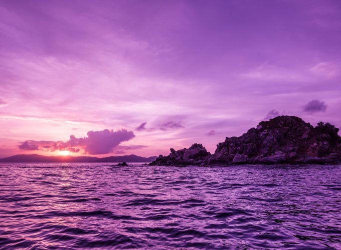 Wallpaper Pelican island, sunset, purple, Travel 6140518558